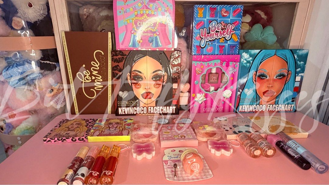 Kevin & Coco Makeup Set Eyeshadow Palettes Lip Gloss (Category: Makeup) located in Manila. Submitted by ScarletButterfly (Listing ID 1466967425, Image 2). Description: ✨ Ultimate Kevin & Coco Full Makeup Bundle ✨ Get a complete, luxury makeup setup for a fraction of the retail price! This entire collection was received as a gift and remains unused as it's too much for my personal daily routine. What’s Included in the Set: 🎨 Multi-shade Eyeshadow