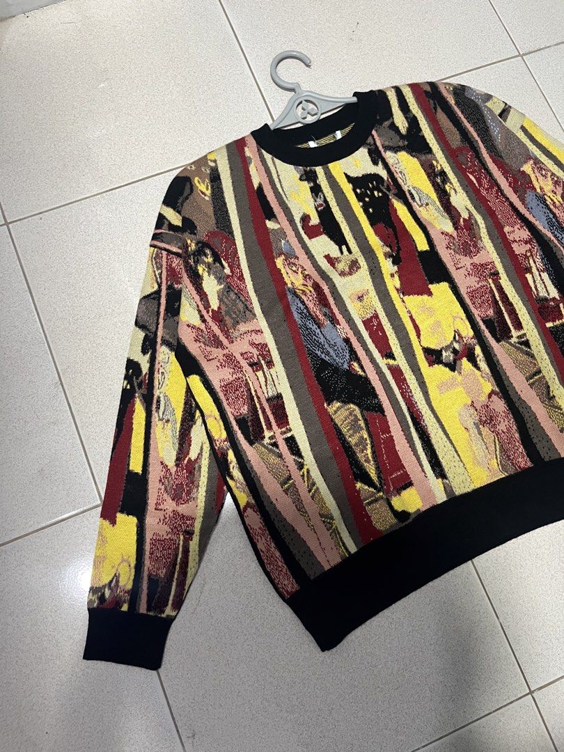 Knitted Sweatshirt (Category: Longsleeves) located in Bulacan. Submitted by pre-owned.blvd (Listing ID 1466791075, Image 1). Description: decluttering sale Knitted Sweatshirt - random cut tag - no issues like new - 25x26 inches boxy fit - solid abstract details 📍calumpit bulacan shipping via lalamove / jnt.