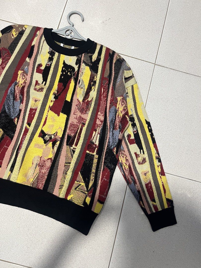 Knitted Sweatshirt (Category: Longsleeves) located in Bulacan. Submitted by pre-owned.blvd (Listing ID 1466791075, Image 2). Description: decluttering sale Knitted Sweatshirt - random cut tag - no issues like new - 25x26 inches boxy fit - solid abstract details 📍calumpit bulacan shipping via lalamove / jnt.