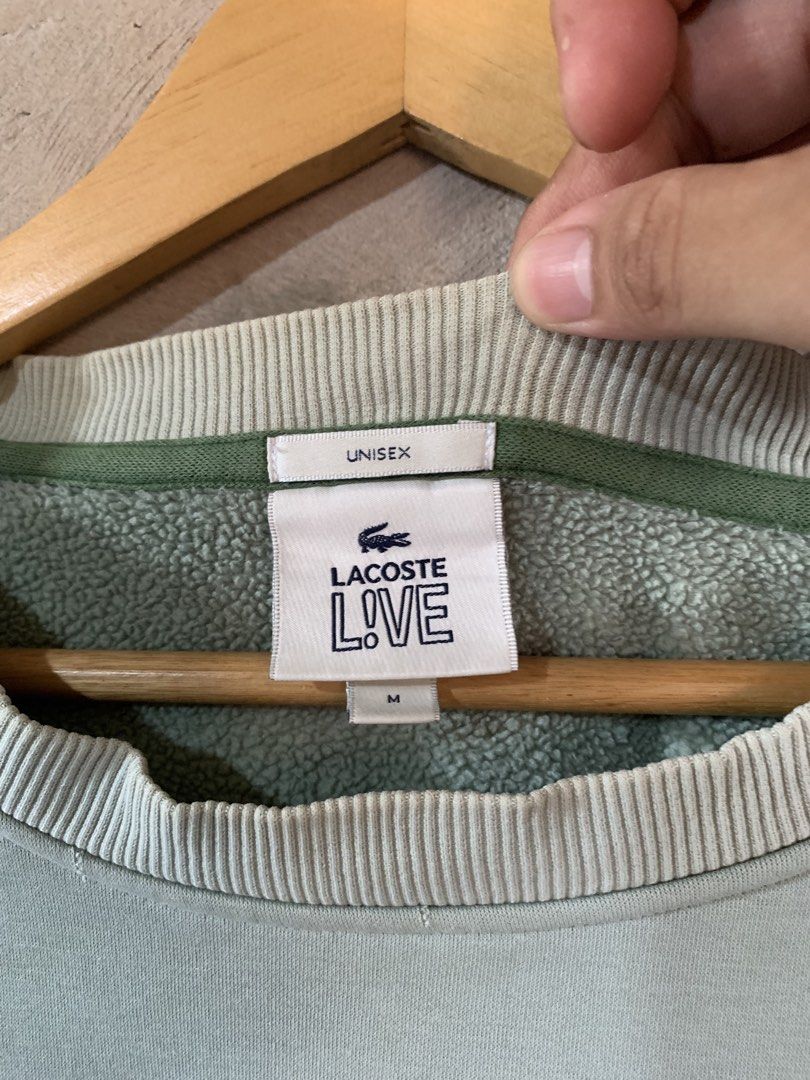 Lacoste (Category: Activewear) located in Famy. Submitted by stuffxsogood. (Listing ID 1466855722, Image 3). Description: Lacoste sweater Medium 22.5x25.5 Loose neck.