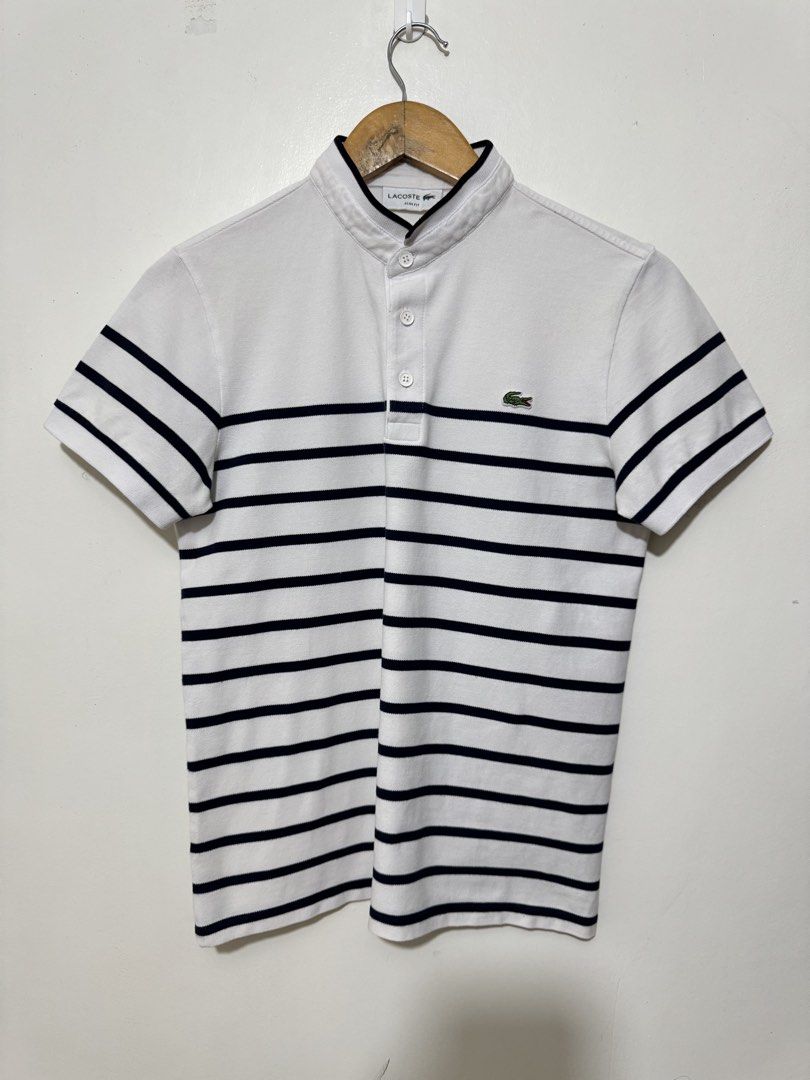 Lacoste Chinese Collar (Category: Formal Shirts) located in Bacolod City. Submitted by thriftppy_ (Listing ID 1466838073, Image 2). Description: LACOSTE CHINESE COLLAR Size: 3 Width: 18.5 Length: 26 Color rate: 9.8/10 Condition: Excellent near new Issue: None 💰1.2 DM for sure buyers 📥 Mode of payment:GCASH, BANK TRANSFER Unli vouch and vc for safety transaction. 📌Color may vary due to lighting📸 📦 Shipping via JNT EXPRESS🚚 📍Location: Bacolo