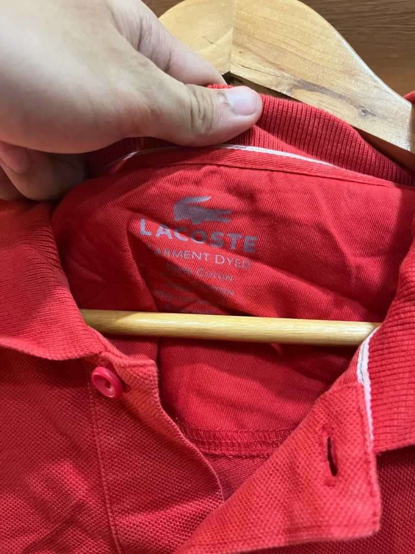 Lacoste Classic Regular Fit Polo Shirt (Category: Formal Shirts) located in Quezon City. Submitted by michypeachyy1 (Listing ID 1466806677, Image 2). Description: 750 plus shipping only Good as new XXL size 25.5 inches width 30 front length 31 back length.