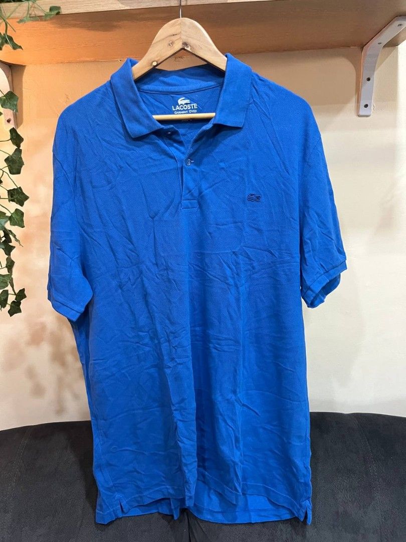 Lacoste Garment Dyed Polo shirt (Category: Luxury Apparel) located in Quezon City. Submitted by michypeachyy1 (Listing ID 1466808270, Image 1). Description: 750 plus shipping only XXL size Good as new.