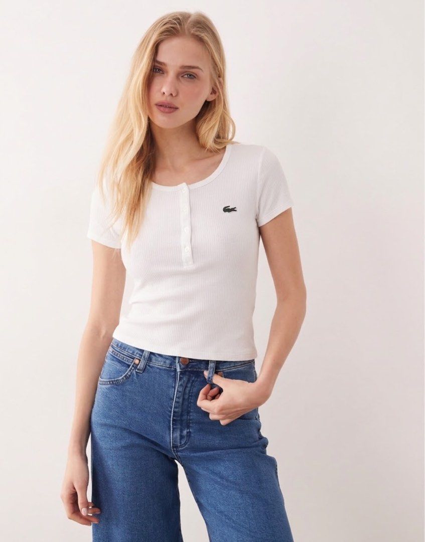Lacoste Womens Ribbed Knit (Category: Others Tops) located in Bacolod City. Submitted by thriftppy_ (Listing ID 1466834761, Image 1). Description: LACOSTE WOMENS RIBBED KNIT Size: 34 Width: 18 Length: 23 Color rate: 9.8/10 Condition: Excellent near new Issue: None 💰980 DM for sure buyers 📥 Mode of payment:GCASH, BANK TRANSFER Unli vouch and vc for safety transaction. 📌Color may vary due to lighting📸 📦 Shipping via JNT EXPRESS🚚 📍Location: B
