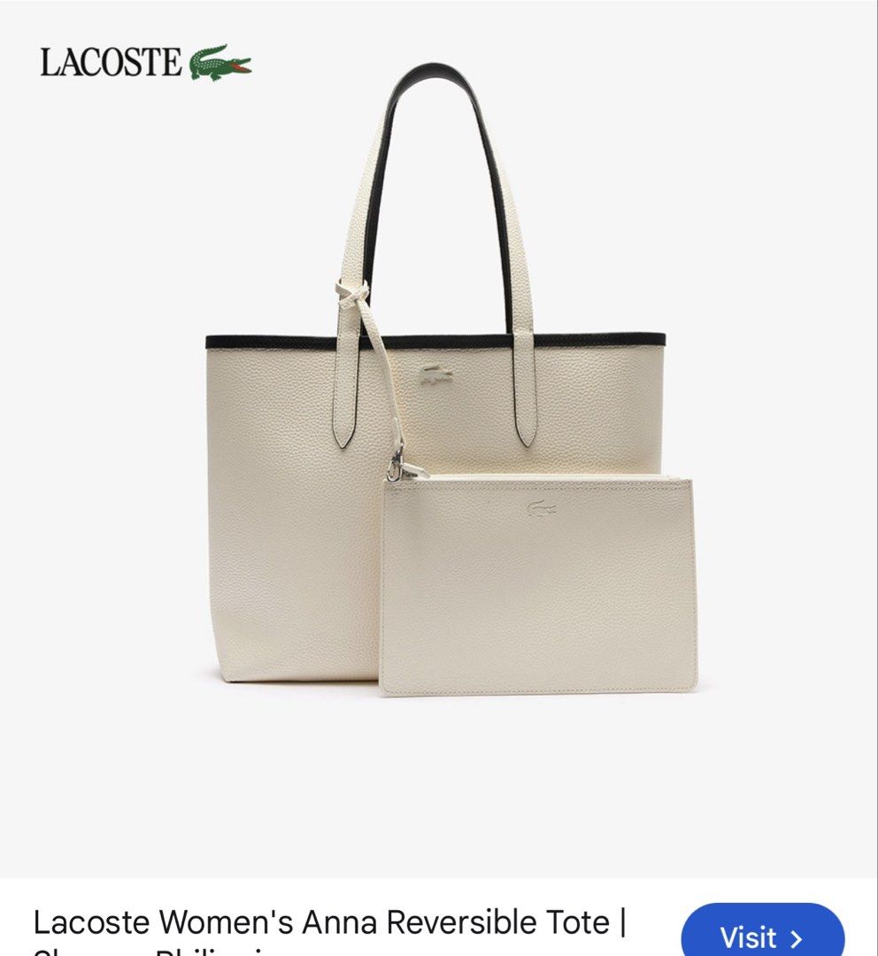 Lac*ste Anna Reversible Tote Bag (Category: Tote Bags) located in Manila. Submitted by paulovenegaskalakal2020 (Listing ID 1466786909, Image 2). Description: For sale! Kalakal Lac*ste Anna reversible tote bag WOMENS Large to XLarge Sign of usage Good as new MINE 5,890 +sf.
