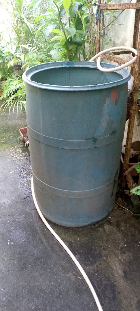 Large Blue Plastic Water Storage Drum Barrel (Category: Storage Boxes & Baskets) located in Manila. Submitted by areldi2929 (Listing ID 1466779481, Image 1). Description: - Durable blue plastic drum with a solid build - Open-top style, ideal for water storage, gardening, or DIY projects - Stands firmly and upright on concrete floors - Shows only minor wear and discoloration on the side.
