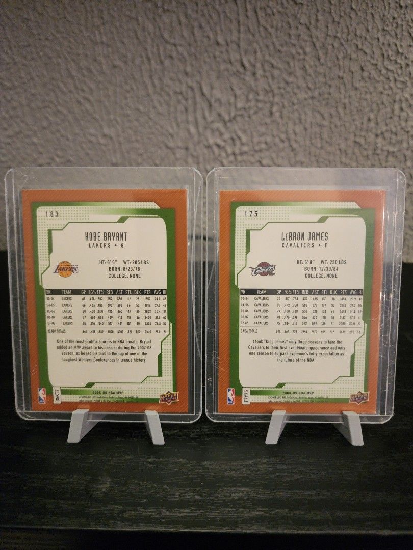 LeBron James, Kobe Bryant 175, 183 (Category: Raw Singles) located in Manila. Submitted by kg613 (Listing ID 1466774285, Image 2). Description: .