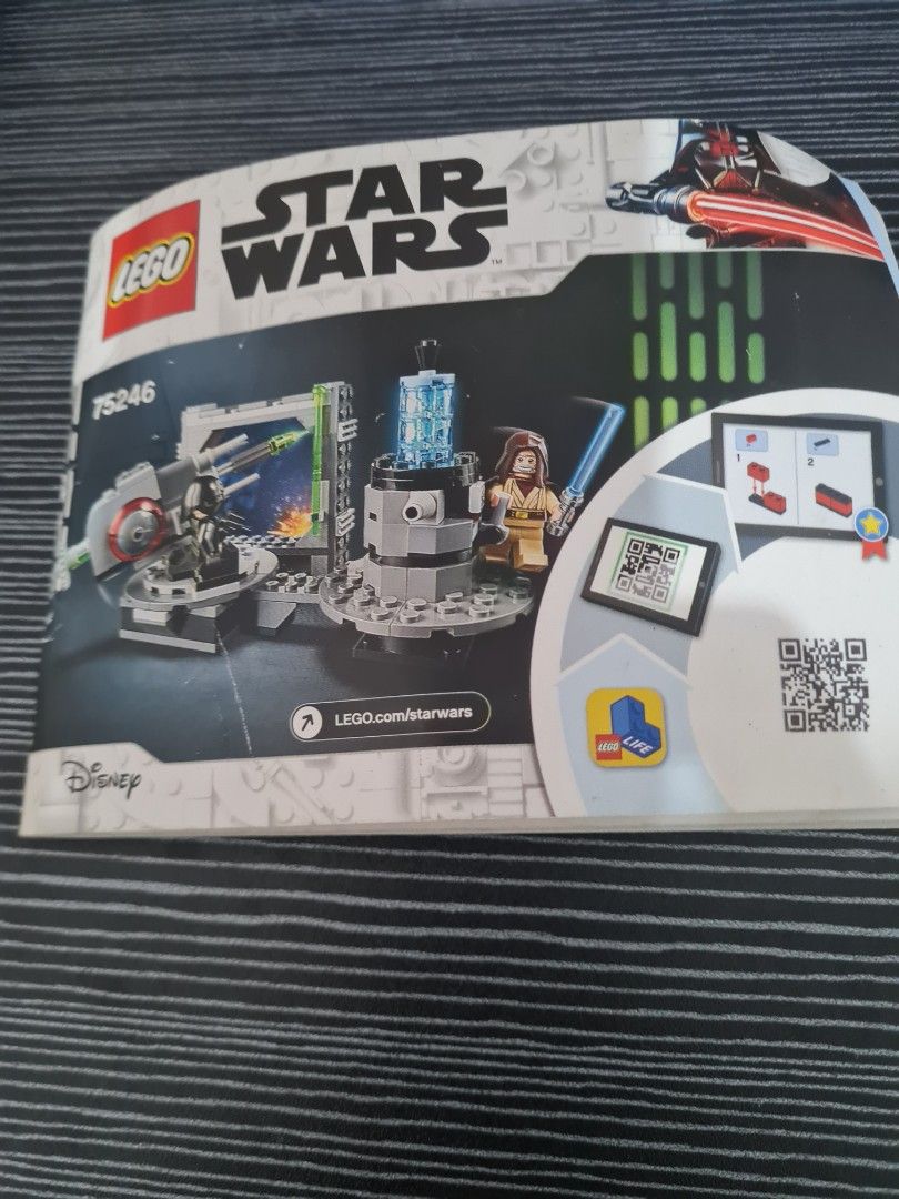 LEGO Star Wars 75246 Death Star Cannon (Category: Lego & Building Sets) located in Quezon City. Submitted by declutter1990 (Listing ID 1466796972, Image 1). Description: - LEGO Star Wars Death Star Cannon (75246) instruction manual booklet - Includes step-by-step building guides for the main cannon, control console, and minifigures - Essential for assembling or rebuilding your set properly - Clean pages with no major tears.