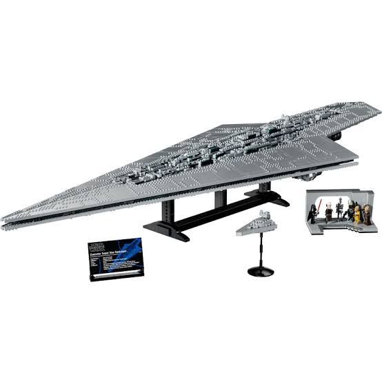 LEGO Star Wars Super Star Destroyer 10221 (Category: Lego & Building Sets) located in Pasig City. Submitted by pcentre (Listing ID 1466855048, Image 2). Description: - LEGO Star Wars Super Star Destroyer (Set 10221) - Massive 3,152-piece building set for ages 16+ - Includes iconic minifigures: Darth Vader, Dengar, Bossk, IG-88, and Admiral Piett - Comes with a sturdy display stand, plaque, and a bonus mini Star Destroyer model - Box features cris