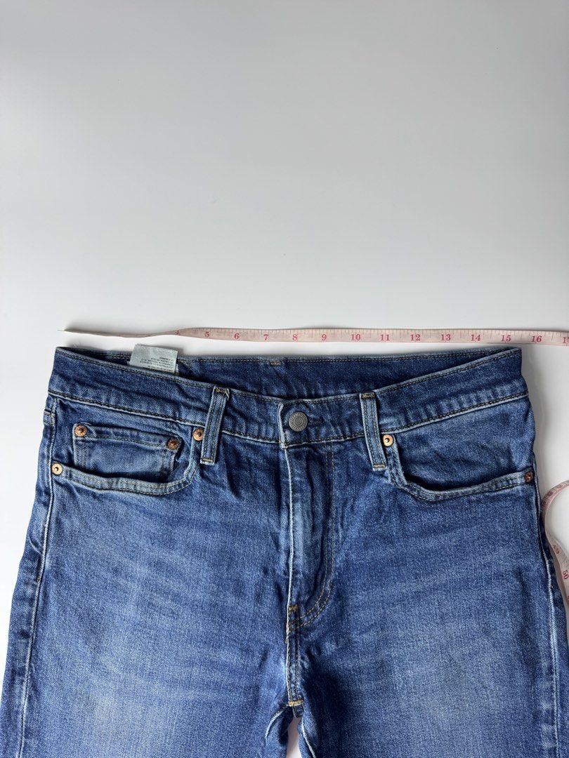 Levi's 511 Big E Blue Denim Jeans (Category: Jeans) located in Cavite. Submitted by dracokidstuff (Listing ID 1466874625, Image 3). Description: - Brand: Levi's - Wash: Classic medium blue - Fit: Straight leg with comfortable stretch - Details: Standard five-pocket styling, contrast stitching, branded metal hardware - Measurements: 16" waist, 41" total length, 6.5" leg opening - Condition: Well-maintained, clean, and ready to wear.