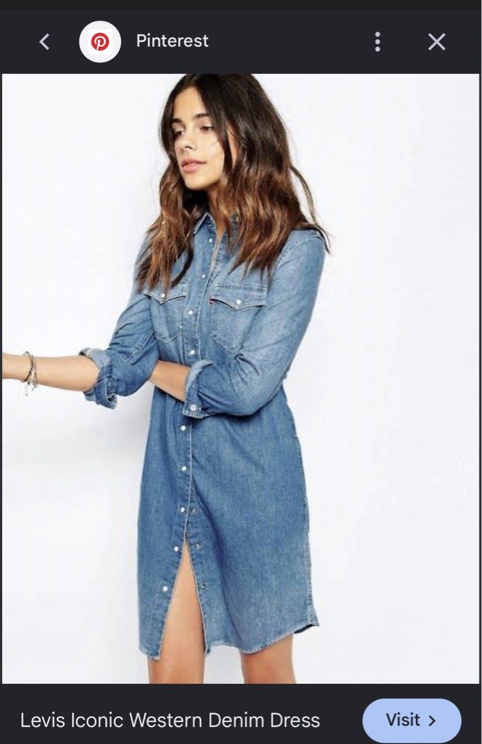 Levi’s Longsleeve Denim Dress (Category: Dresses) located in Dipolog. Submitted by krstnagnis98 (Listing ID 1466866025, Image 1). Description: Levi’s Western Denim Dress Like New Medium-Large No any issues Authentic Mine 670 Dm. 💌.