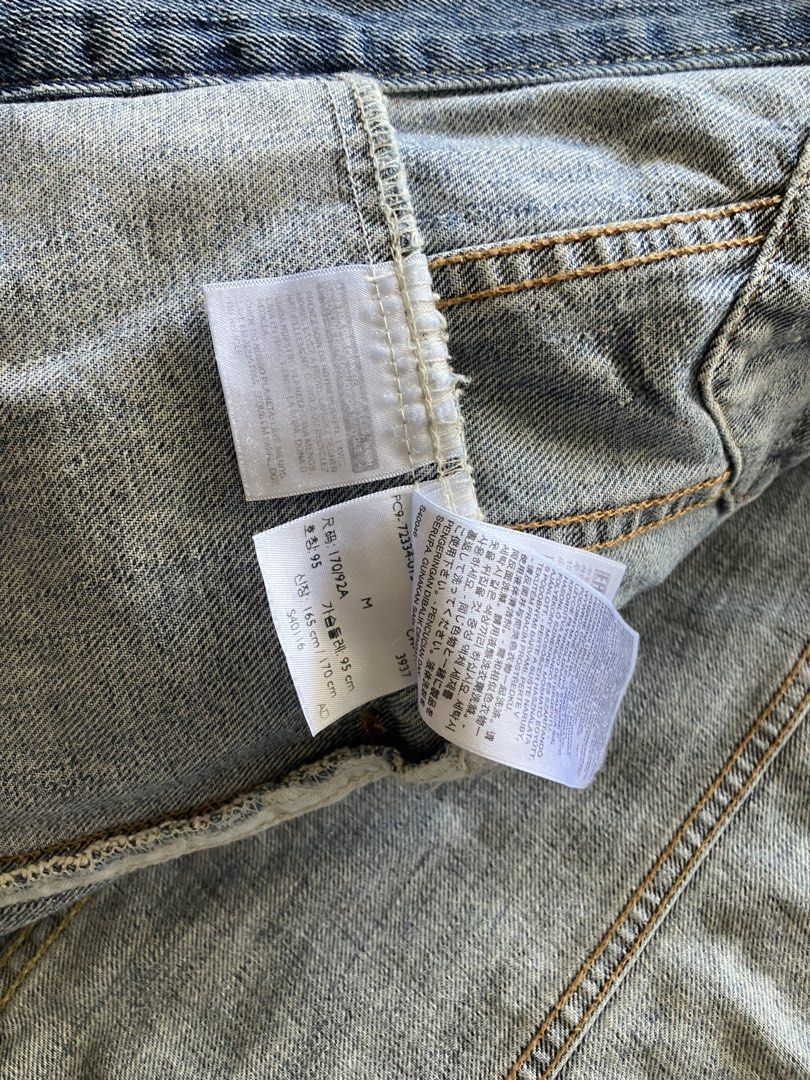 Levi’s vintage denim trucker (Category: Coats, Jackets and Outerwear) located in Angeles City. Submitted by jnwsurplus (Listing ID 1466821434, Image 3). Description: Plssse see pictures In good condition Medium size Color vary due of light 25inch length 24inch shoulder Fit to fit 21inch.