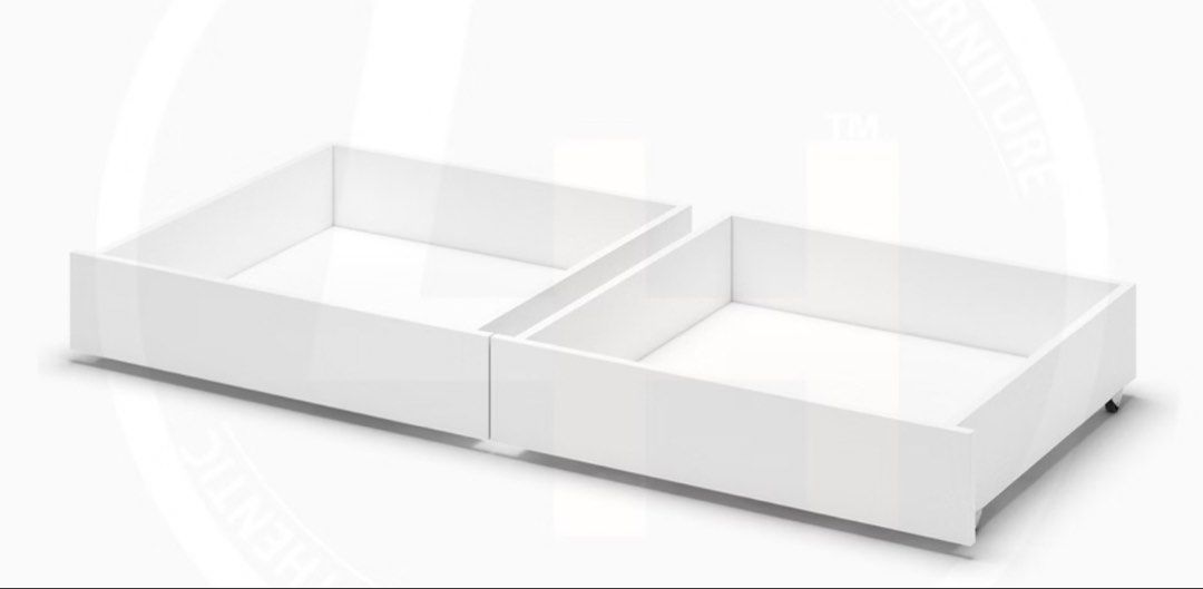 Livingh Storage Drawers for Single Bed (Category: Bed Frames & Mattresses) located in Manila. Submitted by eeerk (Listing ID 1466855111, Image 1). Description: - Includes 2 under-bed sliding storage drawers on wheels - Comfortable cushioned headboard included - Wooden slats included for mattress support - Space-saving design, ideal for smaller bedrooms - Clean white finish matches any interior - Reason for selling: Room makeover - Pickup only.