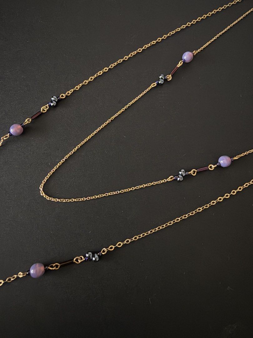 Long Double Strand Purple Beaded Necklace (Category: Necklaces) located in Quezon City. Submitted by wagwagan_ukay_blues (Listing ID 1466856770, Image 3). Description: From Japan In good condition Fashion Only 32” length.