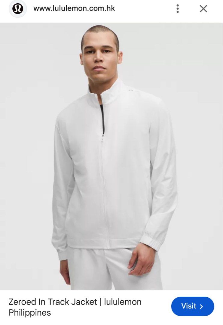 LULULEMON ACTIV JACKET (Category: Activewear) located in Lapu Lapu. Submitted by fellasgallery11 (Listing ID 1466830075, Image 1). Description: Lululemon activ jacket 21.5 width 26 length No issues or flaws.