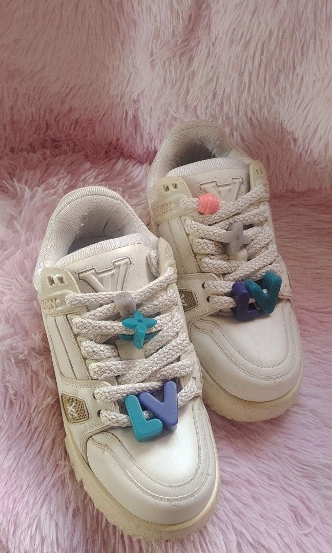 LV trainer maxi low white (Category: Sneakers) located in Balayan. Submitted by pinkyshawt (Listing ID 1466777749, Image 1). Description: Need wash See every picture Coded Batangas location Shipping J&T or lalamove +sf.