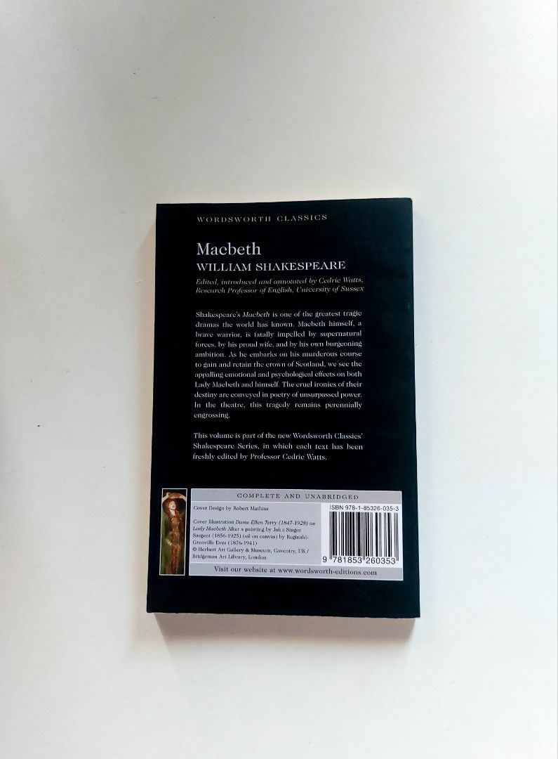 Macbeth by William Shakespeare | Wordsworth Classics (Category: Storybooks) located in Tanauan. Submitted by solanaclassics (Listing ID 1466907864, Image 2). Description: 📚 major bookshelf clean out / clearance sale ~ — RFS: decluttering my bookshelves and switching to digital books — MOP: Gcash | fast shipping *feel free to send a message if you wish to negotiate the price :).