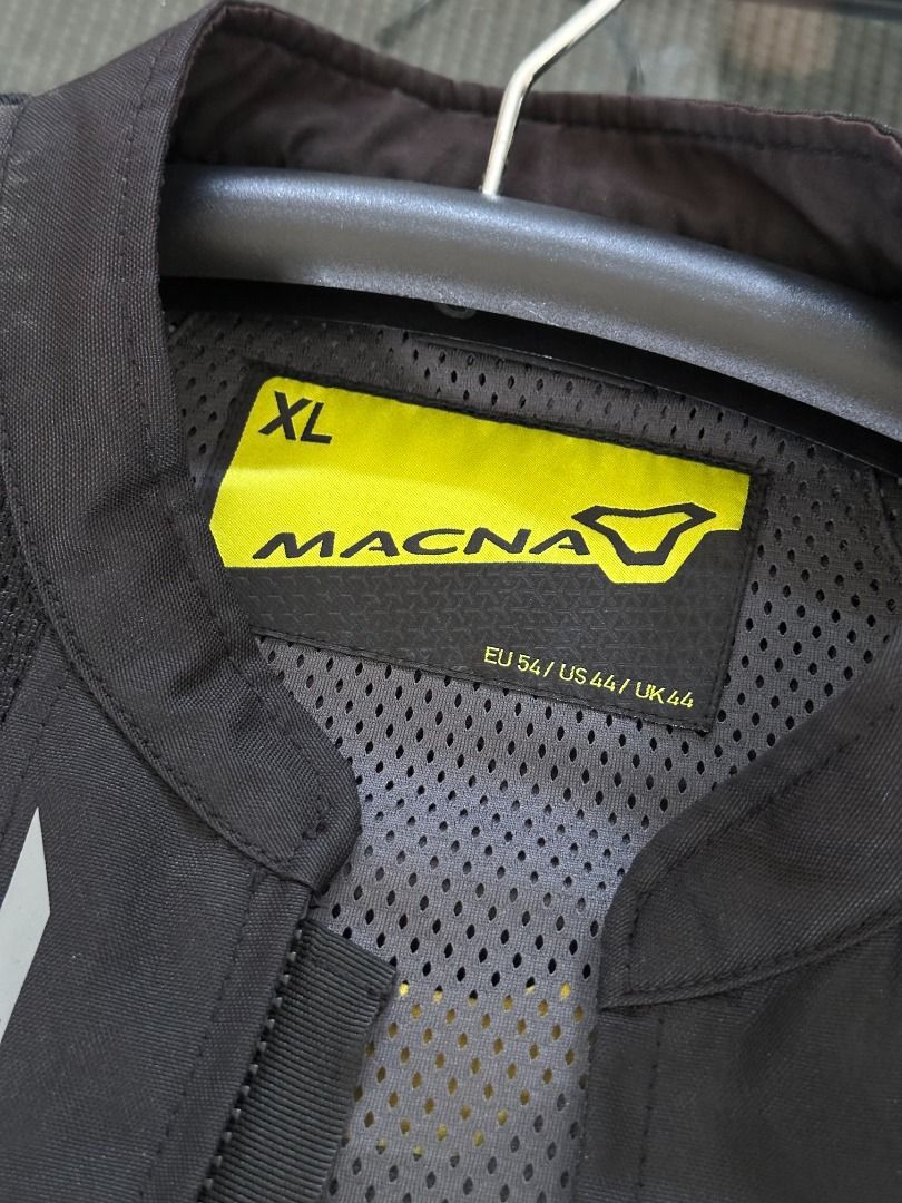Macna Mesh Motorcycle Riding Jacket XL (Category: Coats, Jackets and Outerwear) located in Marikina City. Submitted by camp_camper (Listing ID 1466810146, Image 2). Description: Selling my Macna motorcycle jacket. Purchased from Motomarket 3 years ago for around 8K pesos. Standard padded riding jacket with large mesh vents. Super breezy and fresh. Light usage. No tears, no scrapes. Never been crashed. All safety pads included. Bagong laba din, gu