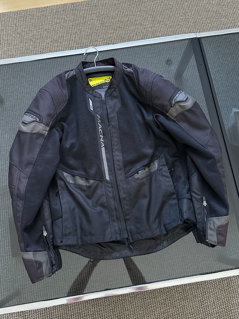 Macna Mesh Motorcycle Riding Jacket XL (Category: Coats, Jackets and Outerwear) located in Marikina City. Submitted by camp_camper (Listing ID 1466810146, Image 1). Description: Selling my Macna motorcycle jacket. Purchased from Motomarket 3 years ago for around 8K pesos. Standard padded riding jacket with large mesh vents. Super breezy and fresh. Light usage. No tears, no scrapes. Never been crashed. All safety pads included. Bagong laba din, gu