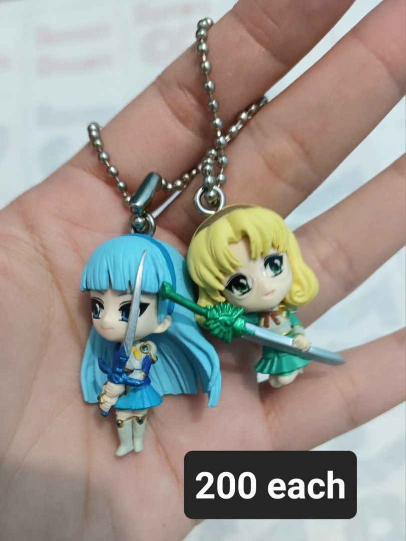 Magic Knight Rayearth keychains (Category: Vintage Collectibles) located in Legazpi City. Submitted by hobbeecombsshoppu (Listing ID 1466878354, Image 1). Description: 200 each umi and fuu last price posted payment Gcash shipment JnT (starts at 75 for NCR) location Albay .