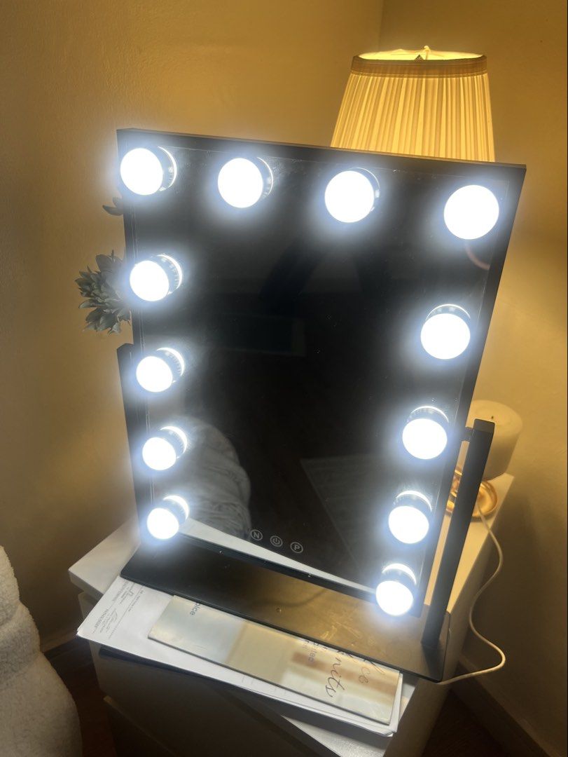 Makeup Mirror with 3 colors light Touch Screen Vanity Mirror (Category: Mirrors) located in Cavite. Submitted by abadsarah (Listing ID 1466889154, Image 1). Description: 1.Luminous makeup mirror is a larger vanity mirror, suitable for the size of the dressing table.The metal frame and base are strong and durable, and can withstand the heavy use of your dressing table. 2.This illuminated vanity mirror has 9/12 non-replaceable LED bulbs, provides a