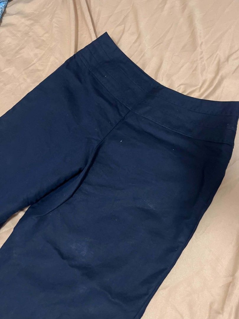 Marks & Spencer Navy Trousers Size UK 12 (Category: Trousers) located in Caloocan City. Submitted by savastrid (Listing ID 1466827149, Image 1). Description: - Brand: Marks & Spencer - Color: Navy Blue - Size: UK 12 / Medium - Closure: Side zipper with structured waistband - Style: Classic office wear / Work trousers - Condition: Clean and well-maintained.