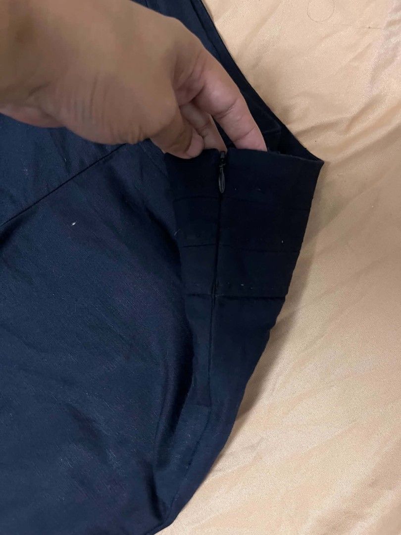 Marks & Spencer Navy Trousers Size UK 12 (Category: Trousers) located in Caloocan City. Submitted by savastrid (Listing ID 1466827149, Image 2). Description: - Brand: Marks & Spencer - Color: Navy Blue - Size: UK 12 / Medium - Closure: Side zipper with structured waistband - Style: Classic office wear / Work trousers - Condition: Clean and well-maintained.