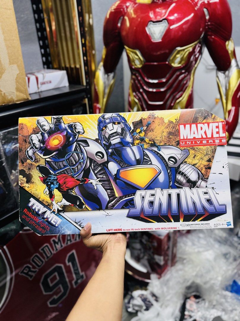 Marvel Universe Sentinel & Wolverine (Category: Figurines & Statues) located in Paranaque City. Submitted by icko007 (Listing ID 1466856674, Image 1). Description: Marvel Universe Sentinel 16inch tall with Wolverine Mint in box / Naka Clamp pa sa Shell Price 7999 Only Last Price No Rush Shipping/ Dibs Now Pay now Location Paranaque Payment Gcash/Bpi Shipping Lalamove/Lbc Buyers Risk / Fee ‼️Seller is not responsible for: lost, stolen, or damaged 