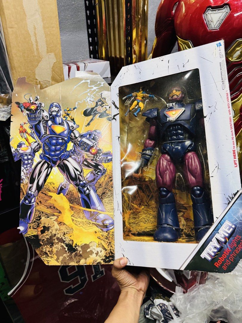 Marvel Universe Sentinel & Wolverine (Category: Figurines & Statues) located in Paranaque City. Submitted by icko007 (Listing ID 1466856674, Image 2). Description: Marvel Universe Sentinel 16inch tall with Wolverine Mint in box / Naka Clamp pa sa Shell Price 7999 Only Last Price No Rush Shipping/ Dibs Now Pay now Location Paranaque Payment Gcash/Bpi Shipping Lalamove/Lbc Buyers Risk / Fee ‼️Seller is not responsible for: lost, stolen, or damaged 