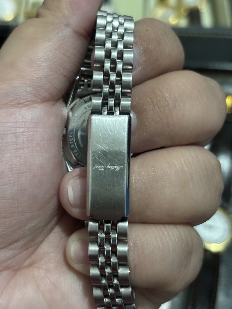 Mathey Tissot Ladies Watch (Category: Women's Watches) located in Manila. Submitted by timelesswatchbyclaaa2.0 (Listing ID 1466903607, Image 2). Description: 26mm Sign of use Hairline sa glass Up to 7 inch wrist size As is.