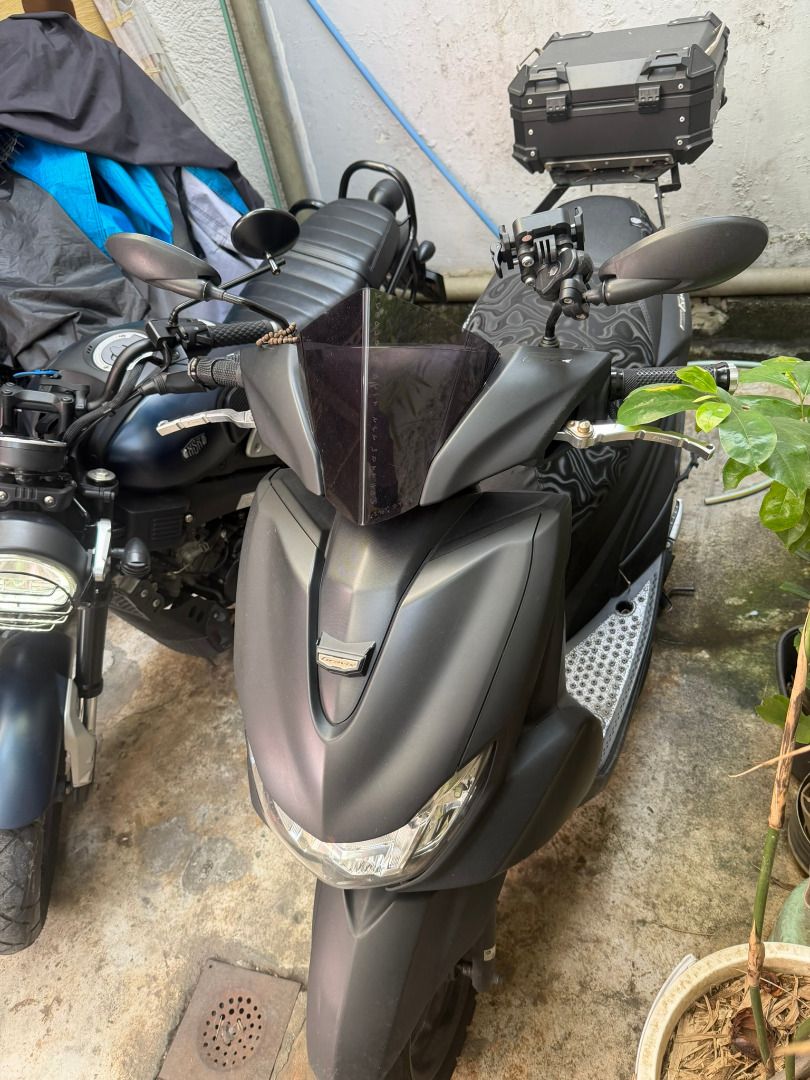 MIO GRAVIS V1 2020 (Category: Motorbikes for Sale) located in Manila. Submitted by kneon16 (Listing ID 1466876462, Image 3). Description: MIO GRAVIS V1 2020 model Matte black Registered until Feb 2027 Orig OR / CR 2 orig keys / 2 keys topbox 22,8XX milage (not tampered) Dual sport tires (bought 9/2025 makapal pa) Yuasa battery kakapalit lang last 12/2025 Senlo MDL / PIAA horn 22L top box Motowolf v3 phone holder Tire hugger Issue: -May dragging n