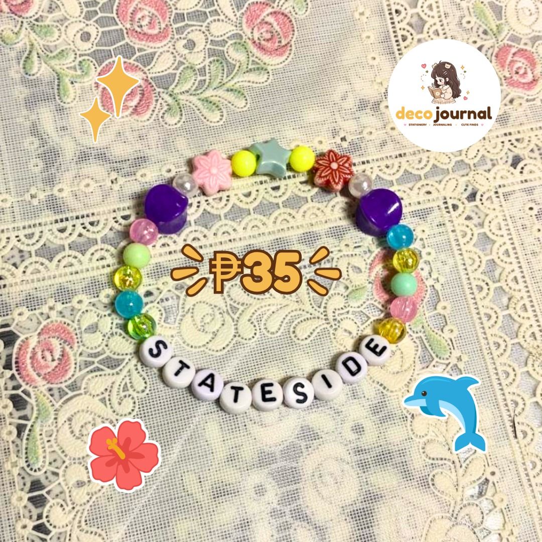 Midnight Sun Tour-Inspired Handmade Bracelets 🌞💛 (Category: Bracelets) located in Marilao. Submitted by decojournalph (Listing ID 1466785541, Image 3). Description: Add a little sunshine to your concert outfit with these handmade, tour-inspired bracelets! ✨ Perfect for fans who love cute accessories, concert outfit styling, or collecting handmade fan-inspired items. 💛 Price: ₱35 each 🎀 Handmade with care 🌞 Tour-inspired colors and vibes 💖 P