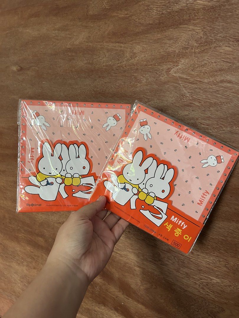Miffy Origami Paper (Category: Stationery & School Supplies) located in Las Pinas. Submitted by kc.doctor (Listing ID 1466793759, Image 1). Description: 70 per pack 24 sheets inside.