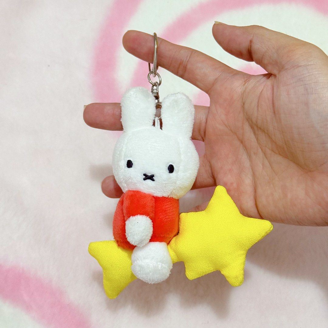 Miffy Shooting Star Keychain Plush (Category: Plushies & Soft Toys) located in Manila. Submitted by ashyyel_ (Listing ID 1466840704, Image 1). Description: need wash ears part.