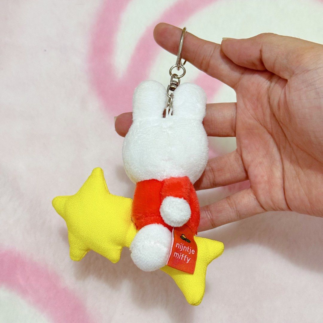 Miffy Shooting Star Keychain Plush (Category: Plushies & Soft Toys) located in Manila. Submitted by ashyyel_ (Listing ID 1466840704, Image 2). Description: need wash ears part.