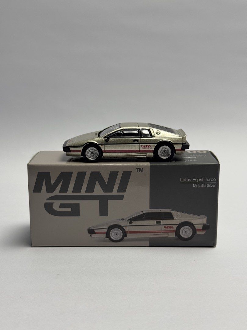 Mini GT Lotus Esprit Turbo (Category: Vehicle & Diecast Models) located in Quezon City. Submitted by aaronefz (Listing ID 1466796220, Image 1). Description: Unsealed, Mint Payment: GCash Location: Fairview, QC Delivery: Lalamove, LBC, or J&T.