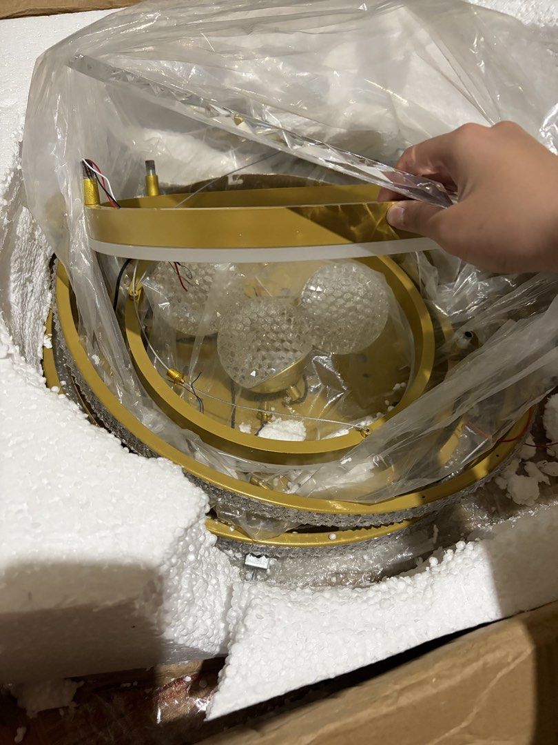 Modern LED chandelier ceiling light (Category: Lighting) located in Baguio. Submitted by suffering (Listing ID 1466881067, Image 3). Description: Brandnew buy as is Baguio location You do the installation .