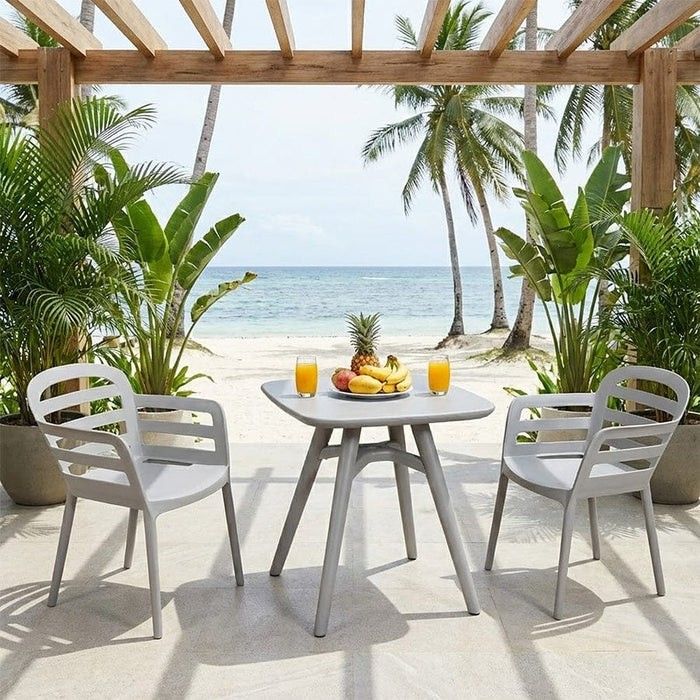 Modern Outdoor Dining Set – 2 Seater | Elegant Gray (Category: Tables & Sets) located in Makati City. Submitted by smith_1 (Listing ID 1466854190, Image 1). Description: **Modern Outdoor Dining Set – 2 Seater | Elegant Gray** Upgrade your balcony, patio, garden, or dining space with this stylish and modern **2-seater dining set**, featuring 1 square table and 2 comfortable armchairs. ✨ **Features:** - Modern, minimalist design in an elegant gray 