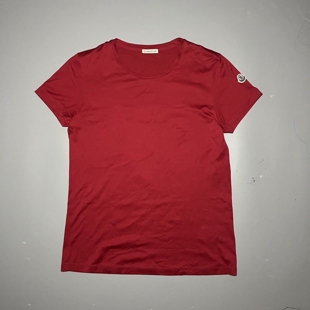 Moncler Girocollo Tshirt (Category: Shirts) located in Manila. Submitted by lostendfound1008 (Listing ID 1466867051, Image 1). Description: Moncler Sleeve logo Size: Large on tag fit medium Dimension: Good condition Price: 1800 +ship MOD: Gcash / Maribank Courier: J&T / Lalamove 📍Metro Manila / Sampaloc Hmu.
