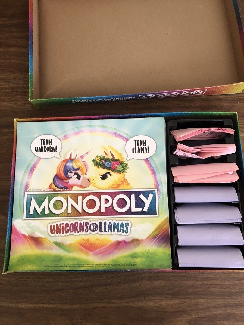 Monopoly Unicorns Vs. Llamas (Category: Board Games & Puzzles) located in Manila. Submitted by picklerick_collects (Listing ID 1466781210, Image 2). Description: .