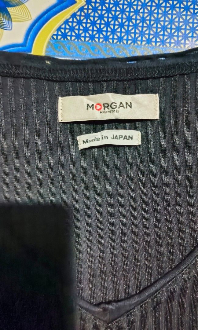 Morgan Homme plain black tee (Category: Shirts) located in Manila. Submitted by mackussil (Listing ID 1466889600, Image 2). Description: as new condition size XS dimes 17.5x26 issue. burado washtag.