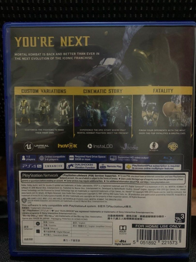 mortal kombat 11 ps4 game (Category: PlayStation) located in Manila. Submitted by santanajdd (Listing ID 1466862168, Image 3). Description: MK11 MORTAL KOMBAT 11 FOR PS4 * playstation 4 compatibility * comes with case * authentic, excellent condition 💬 price is negotiable ! dm 📍 based in metro manila.