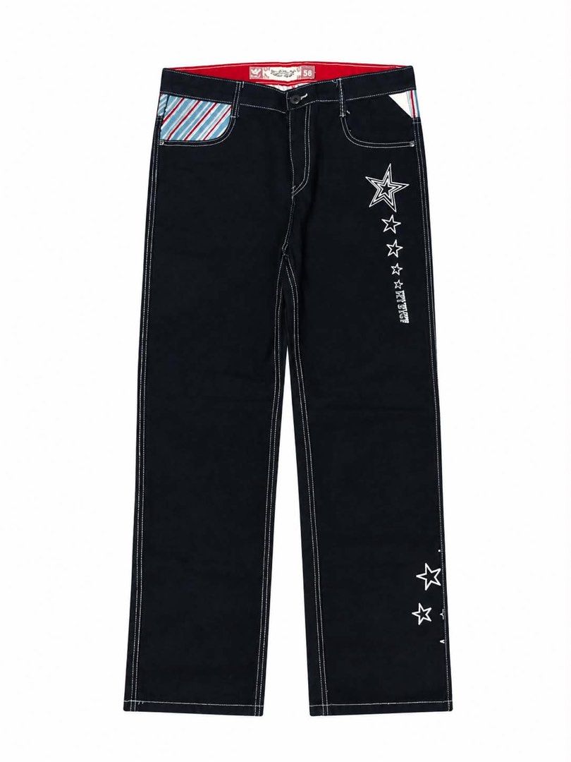 MY SYGF BAGGY PANTS (Category: Luxury Apparel) located in Manila. Submitted by mcyardie (Listing ID 1466794999, Image 2). Description: MY SYGF DIMES WAIST: 38 LENGTH: 45 THIGH: 14 LEG OPEN: 10 - vintage - deadstock - crispy - as new PRICE: 1500.