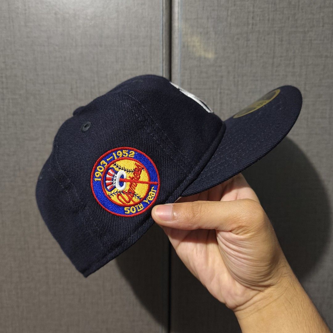New York Yankees Fitted Cap (Category: Caps & Hats) located in Alaminos. Submitted by sonataaa_09 (Listing ID 1466871773, Image 2). Description: ‼️Read First‼️ New York Yankees New Era 59FIFTY Retro Crown 100% Wool Size 7 1/2 Color Rate 10 Brand New MOP: Gcash Ship via LBC COP.