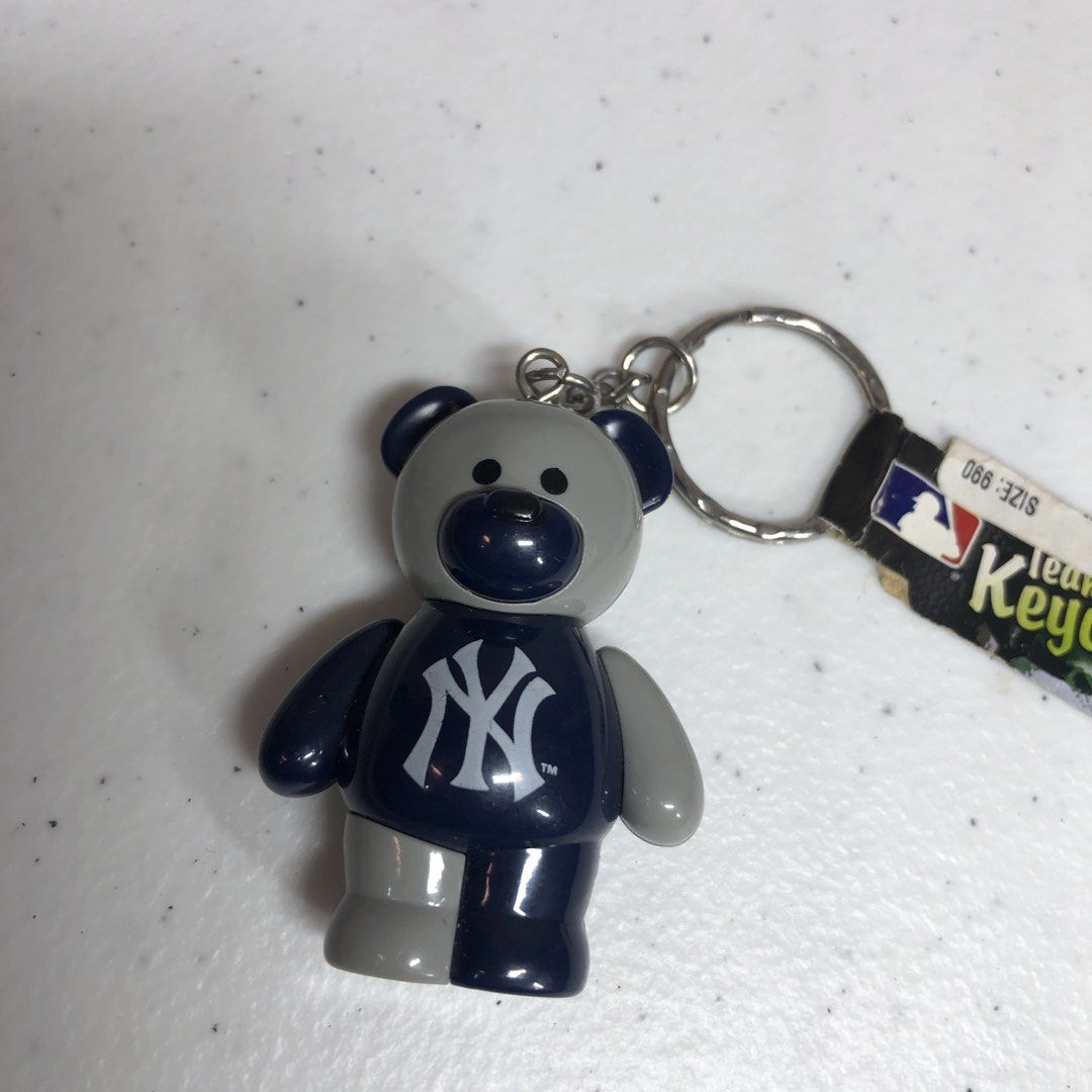 New York Yankees MLB Team Keychain Bear Lids (Category: Character Goods) located in Manila. Submitted by all.dressed.up (Listing ID 1466775315, Image 2). Description: Official New York Yankees bear keychain from Lids Color block design in gray and navy blue with interlocking NY logo Brand new with original store tag attached Perfect accessory for keys, bags, or as a gift for MLB fans Strictly no return, no exchange WYSIWYG .