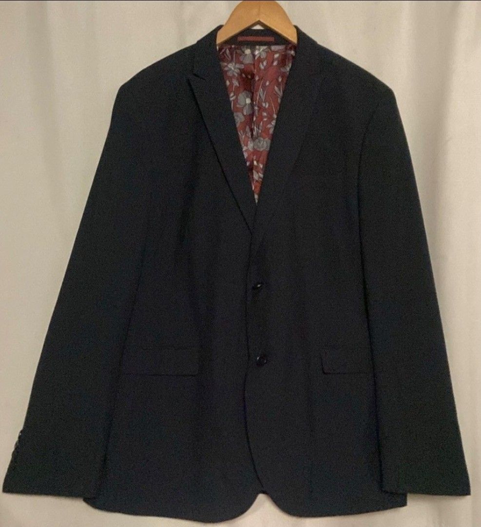 Next Tailoring Slim Fit Navy Blazer Size 46R (Category: Coats, Jackets and Outerwear) located in Quezon City. Submitted by czjr5 (Listing ID 1466943967, Image 2). Description: Shoulder width :19" Bust width: 23.5" body length : 30" sleeve length: 27" RFS: too big for me. Other details: Next Tailoring slim fit blazer in navy blue. Size 46R regular length, 180/116A. Two-button front closure, flap pockets, notch lapels. Inside lining features a stri