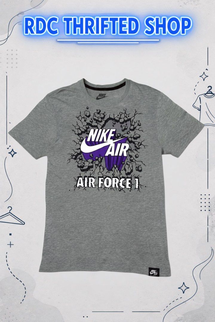 Nike Air Force 1 (Category: Tshirts & Polo Shirts ) located in Las Pinas. Submitted by rdcthriftedshop (Listing ID 1466804786, Image 1). Description: FREE SHIPPING FEE 📦 Nike Air Force 1 Size Large on tag Width: 19 Length: 28 Color rate: 10/10 Condition: As New Condition No Issue (Need to rewash).
