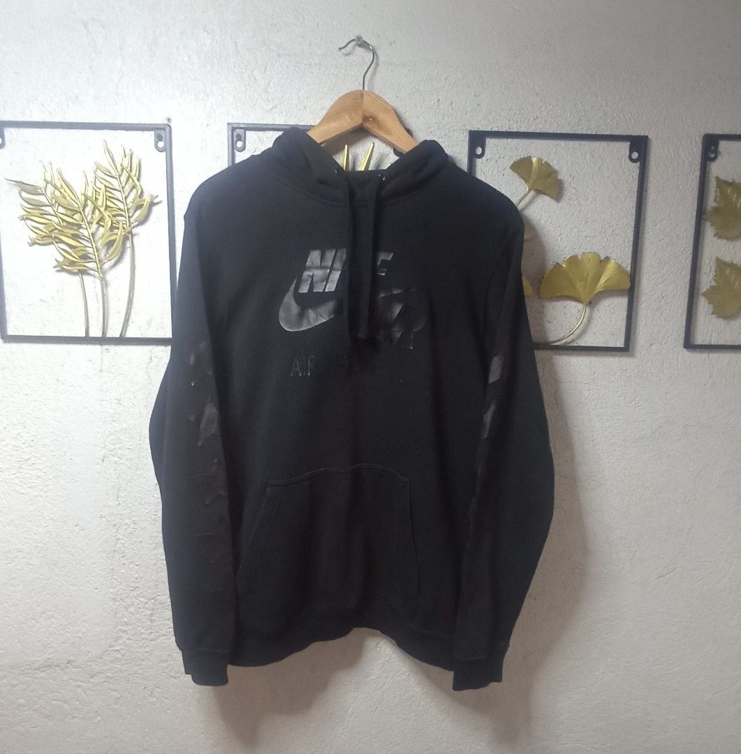 Nike Air Force 1 Hoodie (Category: Coats, Jackets and Outerwear) located in Kawit. Submitted by deidzdzn (Listing ID 1466831475, Image 2). Description: - Brand: Nike - Style: Air Force 1 Graphic Hoodie - Color: Black - Size: Tagged Medium, fits like Large - Measurements: 23 inches wide x 27 inches long - Design: Large front graphic with AF1 text, plus text graphic printed across the upper back near the hood and stars on sleeves..