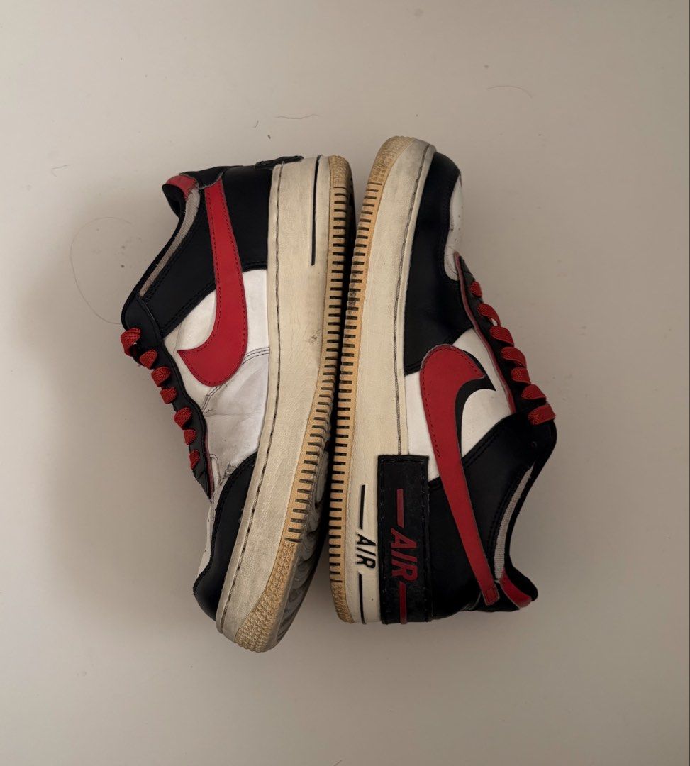 NIKE AIR FORCE 1 Shadow University Red Black White (Category: Sneakers & Footwear) located in Mandaluyong City. Submitted by alexadkdy (Listing ID 1466821310, Image 1). Description: - Original Nike Air Force 1 Shadow University Red sneakers - Size: US 10 / UK 7.5 / EU 42 / 27 cm (women size) - Colorway: White, Black, and University Red - Purchased from Nike BGC in 2023 - Original retail price: ₱7,500 - Preloved, still in good wearable condition -