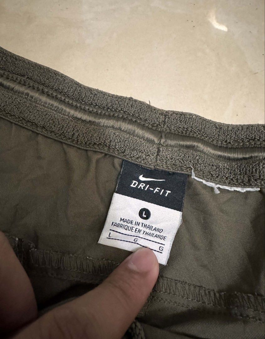 Nike Dri-Fit Brown Athletic Shorts (Category: Shorts) located in Manila. Submitted by stmngo (Listing ID 1466915014, Image 3). Description: Large on tag Adjustable Waistline 34-40 inches 19.5 inches Length 13.5 inches Leg Opening Excellent Condition.